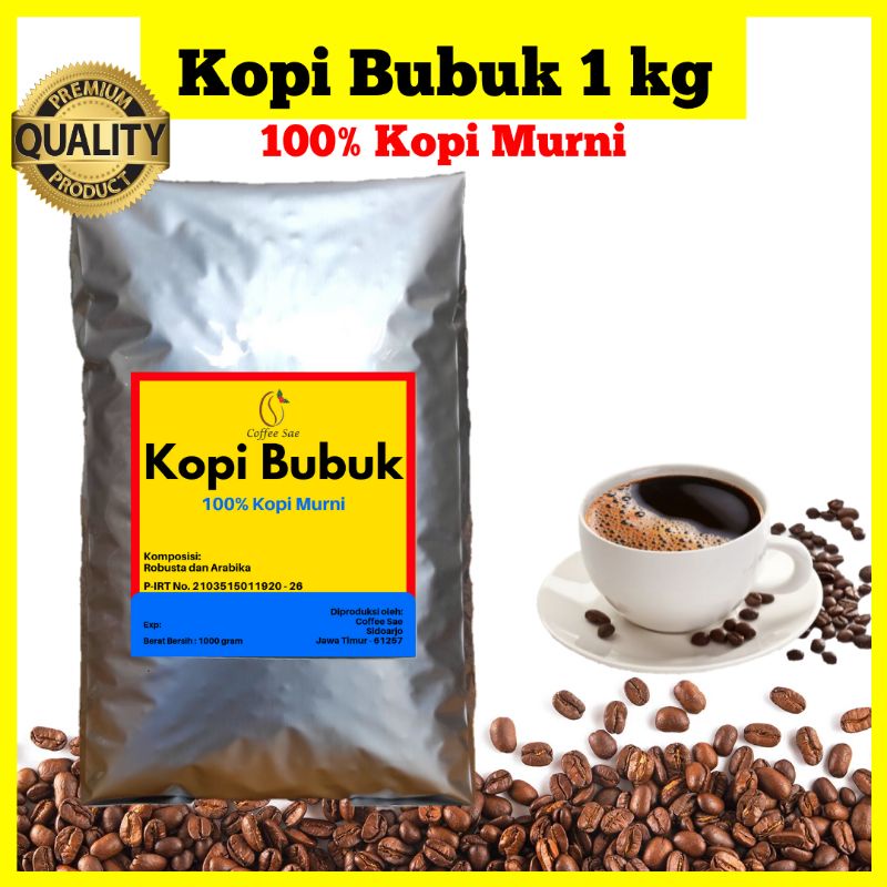 

KOPI BUBUK Asli 1kg CoffeeSae Murni tanpa Campuran Kopi Warkop