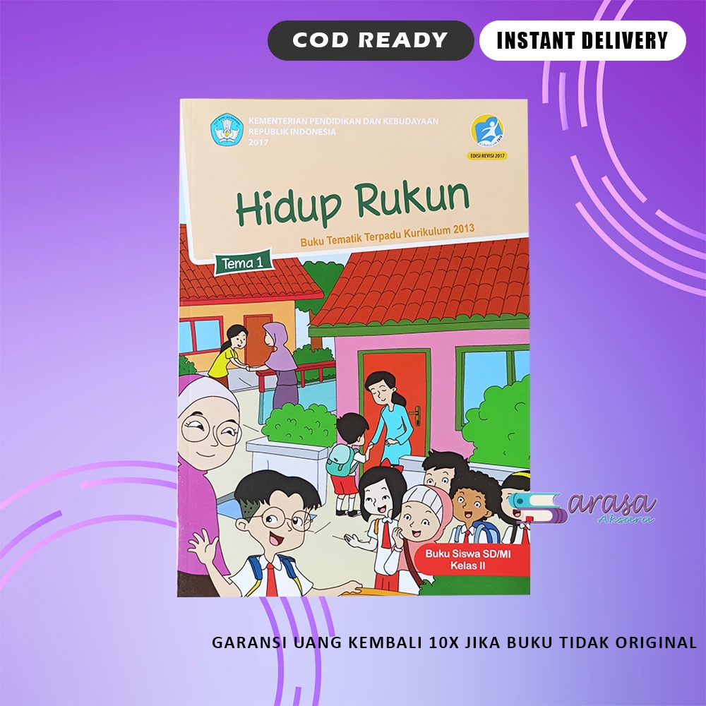 Jual BUKU PELAJARAN BSE TEMATIK SD : HIDUP RUKUN TEMA 1 KELAS 2 SD MI ...