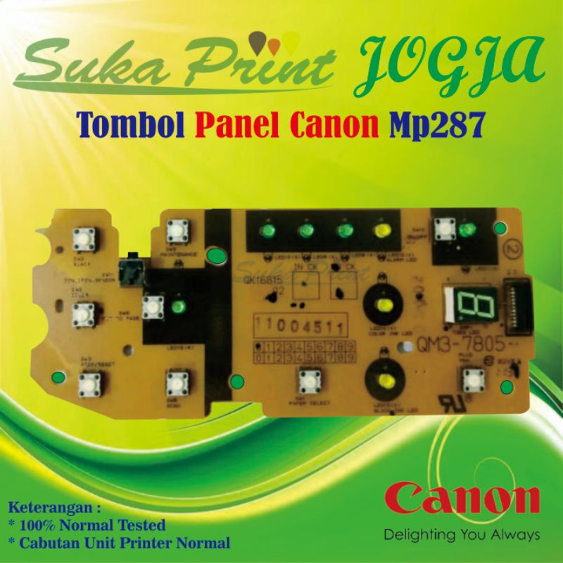 Tombol Panel Mp287, Panel Printer Canon Mp287