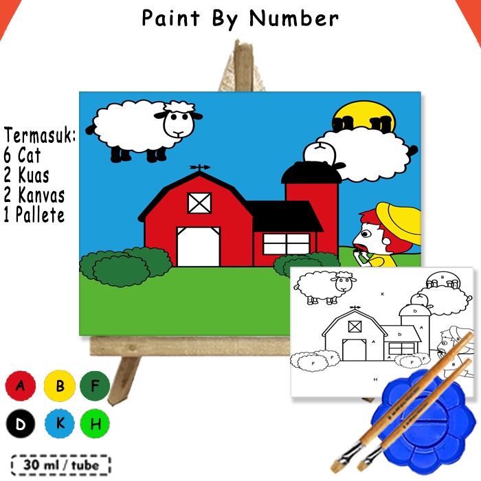 

Kanvas Lukis Penggembala Domba Paint By Number 20x30 cm