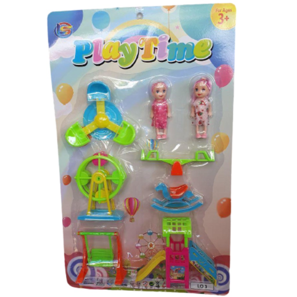 LO 3 PLAY TIME / Mainan anak edukasi super lucu ayunan bonus dua boneka