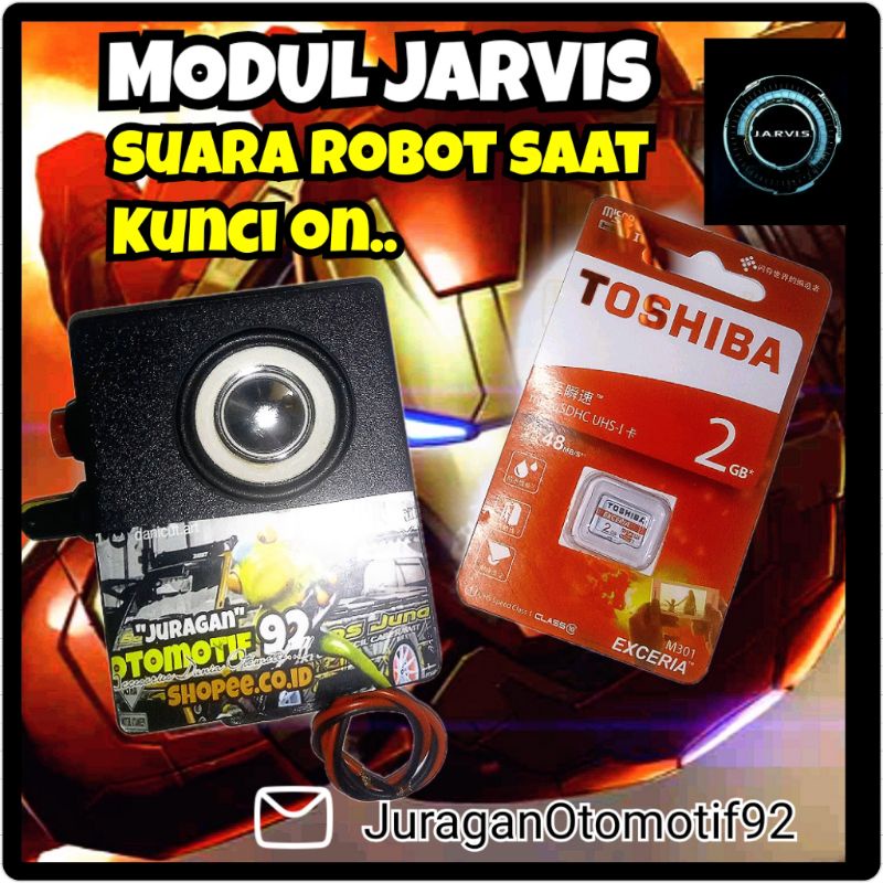 suara modul Jarvis motor  MP3 kunci on 12 volt