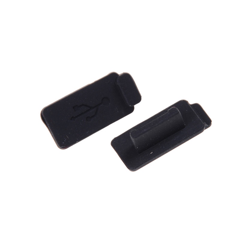 {LUCKID}10pcs Black PC Laptop USB Plug Cover Stopper Rubber Soft Silicon Dust Cap