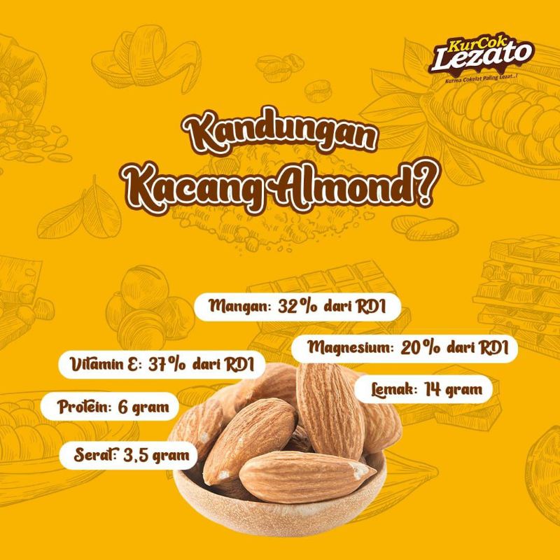 Kurma Coklat Kurcok beli 3 lebih murah Almond Mede Nuttela Chocomaltine Mixnuts Enak Cemilan lezat sehat distributor jakarta nawidashop nawidashopjkt