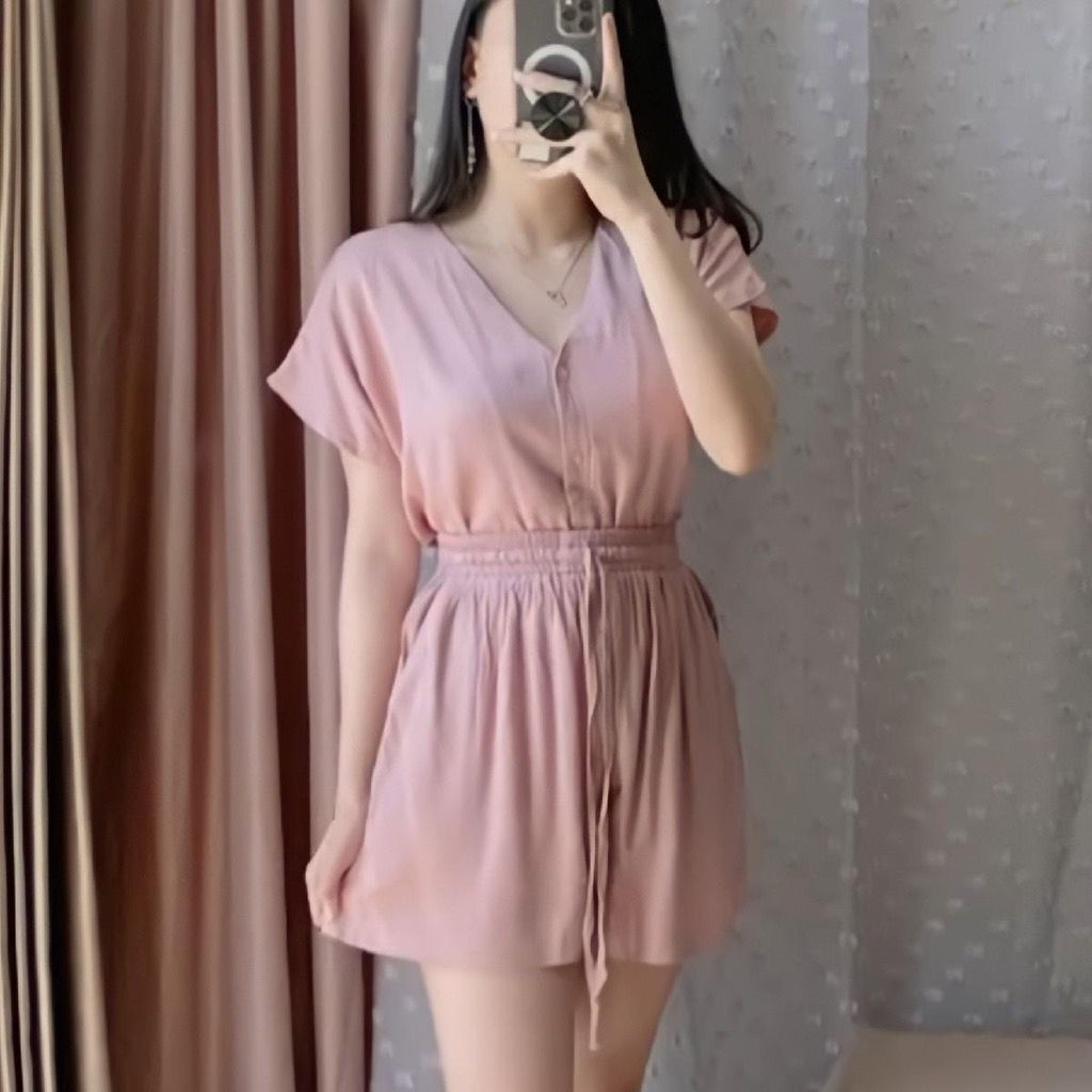 BEFAST - ZEC OOTD Wanita Setelan CHAMILE / ⭐️PREMIUM RAYON DIAMOND⭐️ Set Babydoll Piyama / Setelan Casual Wanita / Set Bisa Di Pakai Untuk Baju Tidur / Set Atasan Lengan Pendek+Celana Pendek / Setelan Polos Terlaris / Setelan Kekiniaan Remaja Wanita