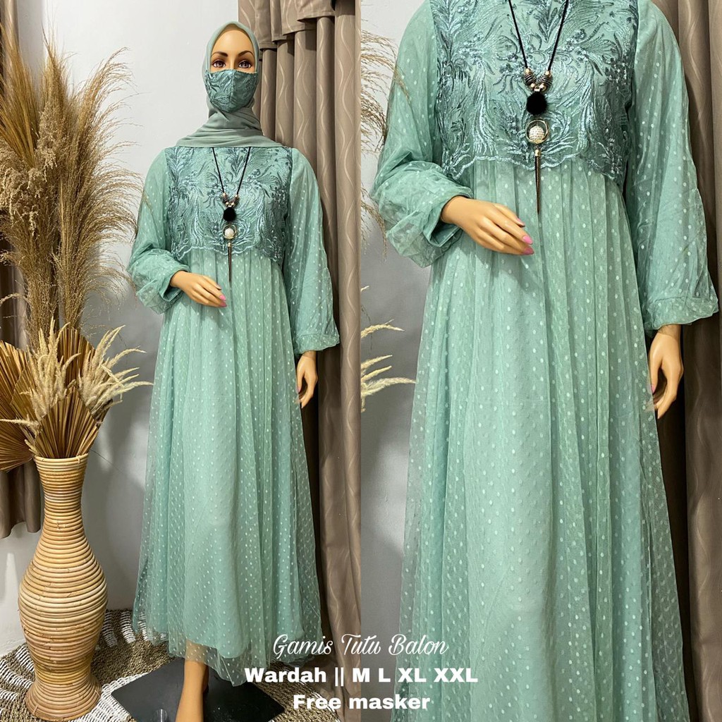 Gamis Tutu Balon / Kebaya Gamis / Baju Gamis Pesta / Kebaya Modern / Gamis Pesta Mewah / Gamis