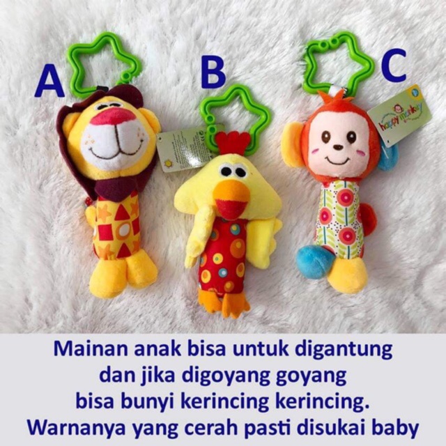 Mainan Anak Animal Rattle Stick