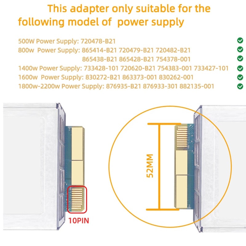 Btsg 2200W 6P GPU Power Module Server Card Konversi 12port 6PIn Untuk Tambang BTC