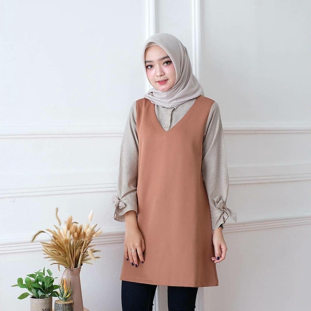 Celina Blouse Atasan Big Size Ukuran Size S M L XL 2XL 3XL 4XL XXL XXXL  XXXXL 2L 3L 4L 5L  Atasan Blouse Wanita Jumbo Atasan Big Size Kemeja Kerja Korea Over Size