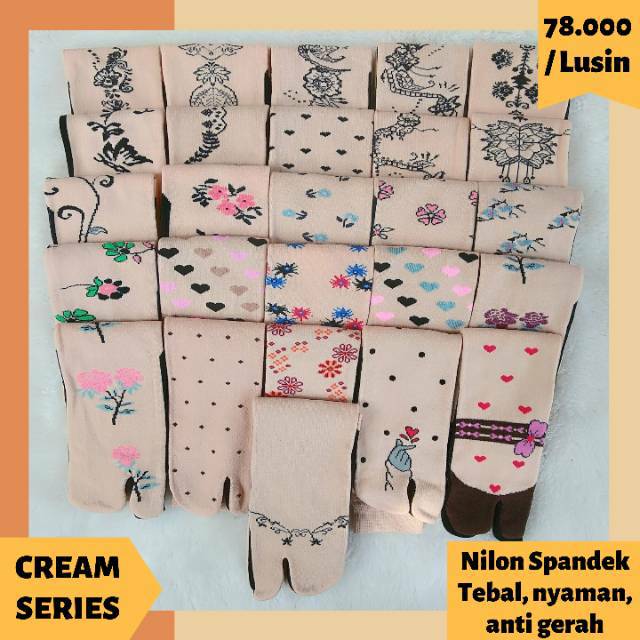 Kaos Kaki Motif Henna Jempol Telapak Hitam Spandek nilon Kaos Kaki Motif Henna Jempol Telapak Hitam Spandek nilon