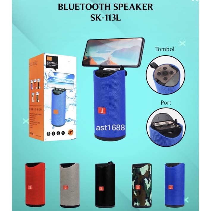 Speaker Bluetooth TG-113 JBL Music Box Panjang BT TG113 Wireless Portable Extra Bass-Speaker SK-113L