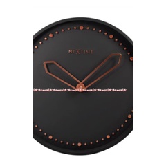 Nextime Wall Clock Cross Black 35cm Jam Dinding Bulat Hitam Orange Next Time Nexttime