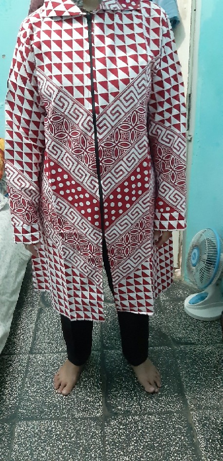 Tunik Batik Wanita Ziper Depan