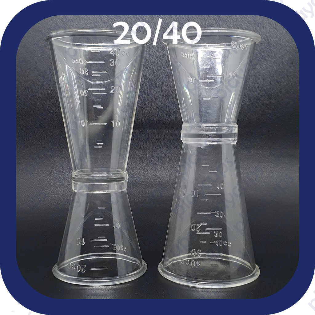 

Jigger Plastik Acrylic Transparant 20/40 ml PLAYCUPS