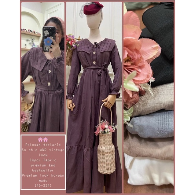 DRESS GAMIS Polos korea style Yuna fashion bangkok import