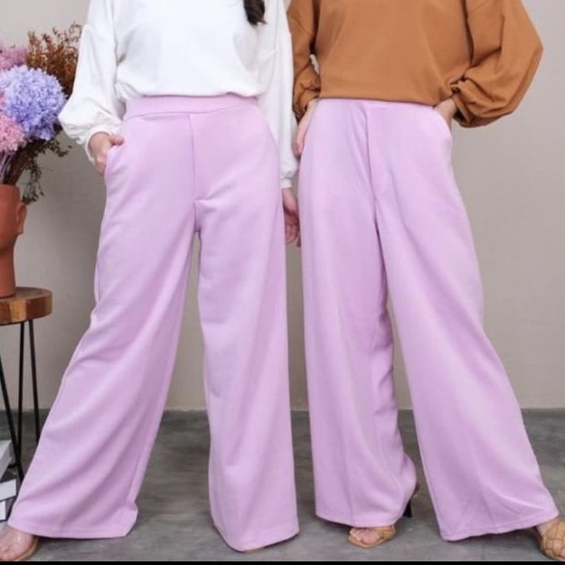 All Size L|XL - 4XL 49-85kg Ada ✔ KULOT BOHO ~ SCUBA PREMIUM Tebal, Lembut &amp; Nyaman | Warna Cantik | Shopee COD boho/kasual/original/celana panjang wanita