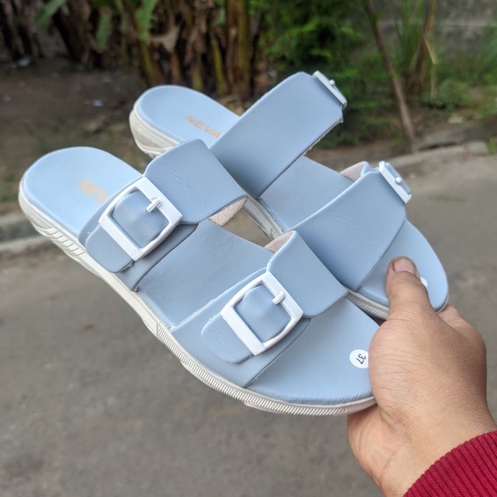 SAKAKI - Sandal Wanita Model Double Strap Sendal Tali Cewek Kekinian