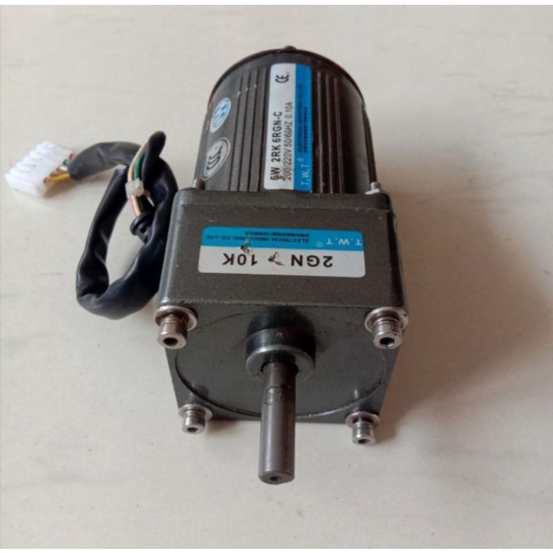 Ac Motor Gearbox 220V 6W T.W.T Ratio 1 : 10