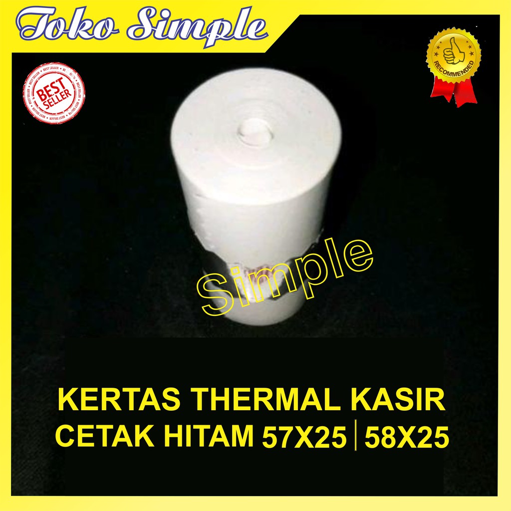

KERTAS THERMAL TERMAL 57 X 25 / 58 X 25 / 57X25 / 58X25 MM PRINTER 58MM BLUETOOTH EDC STRUK 5 ROLL
