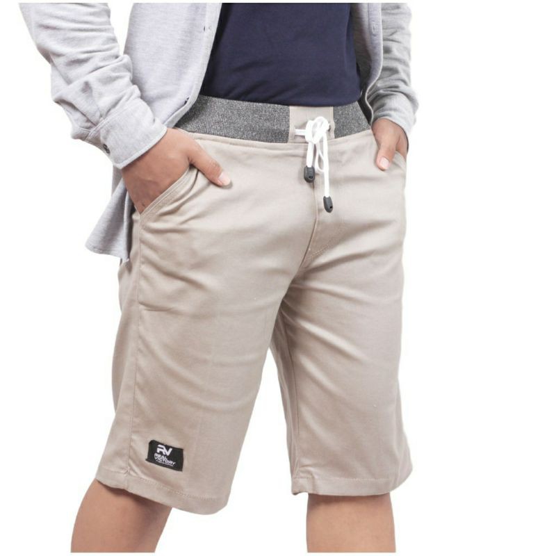 [PREMIUM] CHINO PENDEK  PINGGANG KARET/ RIP BAHAN TEBAL MELAR DENRO BY PUPUSSTORE