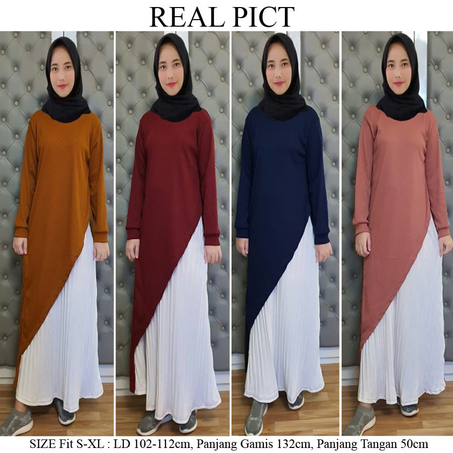 GAMIS DAIMAH MUSLIM TWO COLOR CARLINA