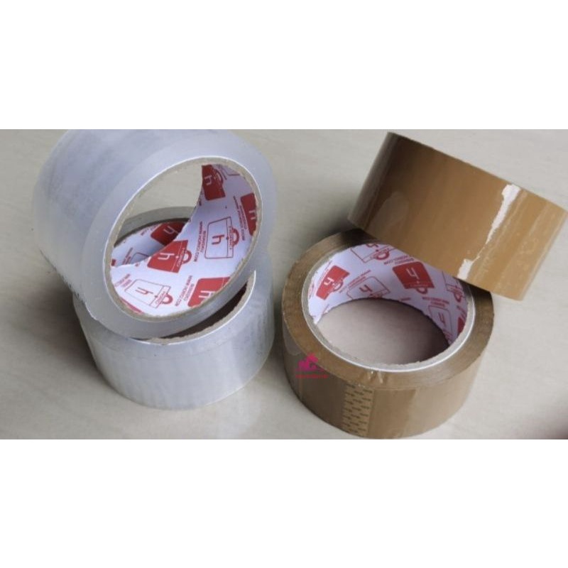 Lakban Bening 90Yard Isolasi selotip clear tape 45MM Daya Lengket kuat lakban coklat Fragile