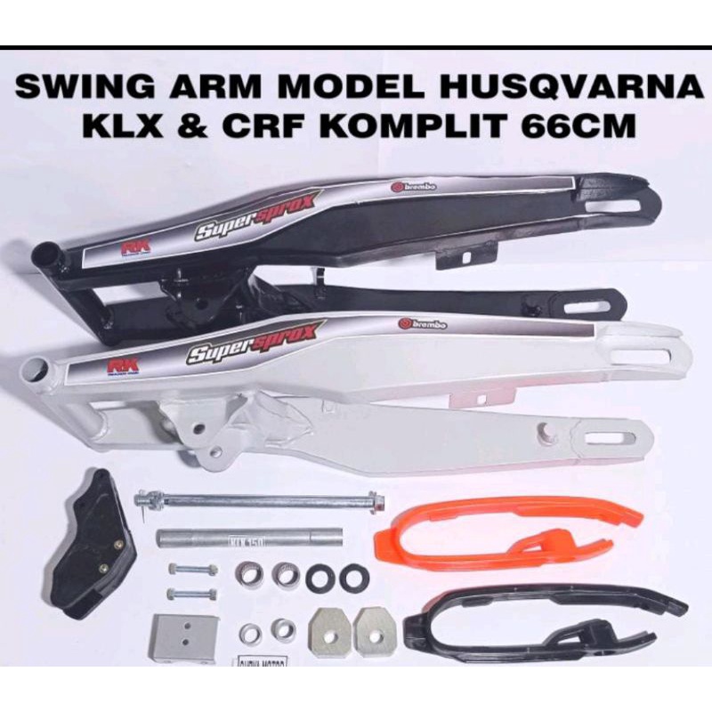 SWING ARM / LENGAN AYUN HONDA CRF 150 L & KAWASAKI KLX 150 . MODEL HUSQVARNA  PANJANG 66CM . PAKET K