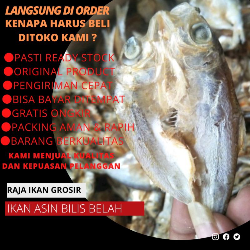 

IKAN ASIN 250 GRAM MURAH BELAHAN BILIS BERKUALITAS