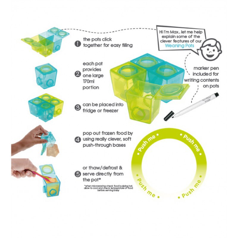 Brother Max 2nd Stage Weaning Pots Large 6m+