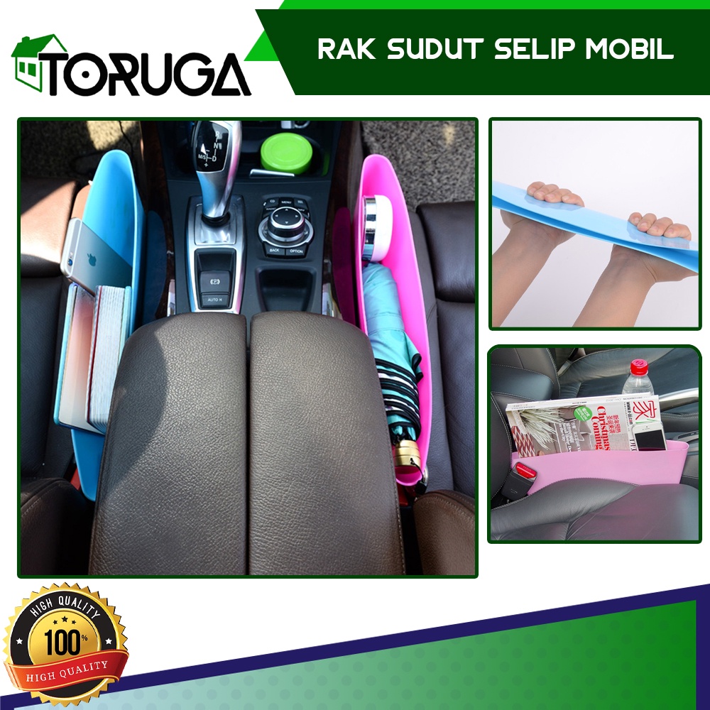 Rak Sudut Selipan Mobil Samping Jok / Car Seat Gap Storage Organizer