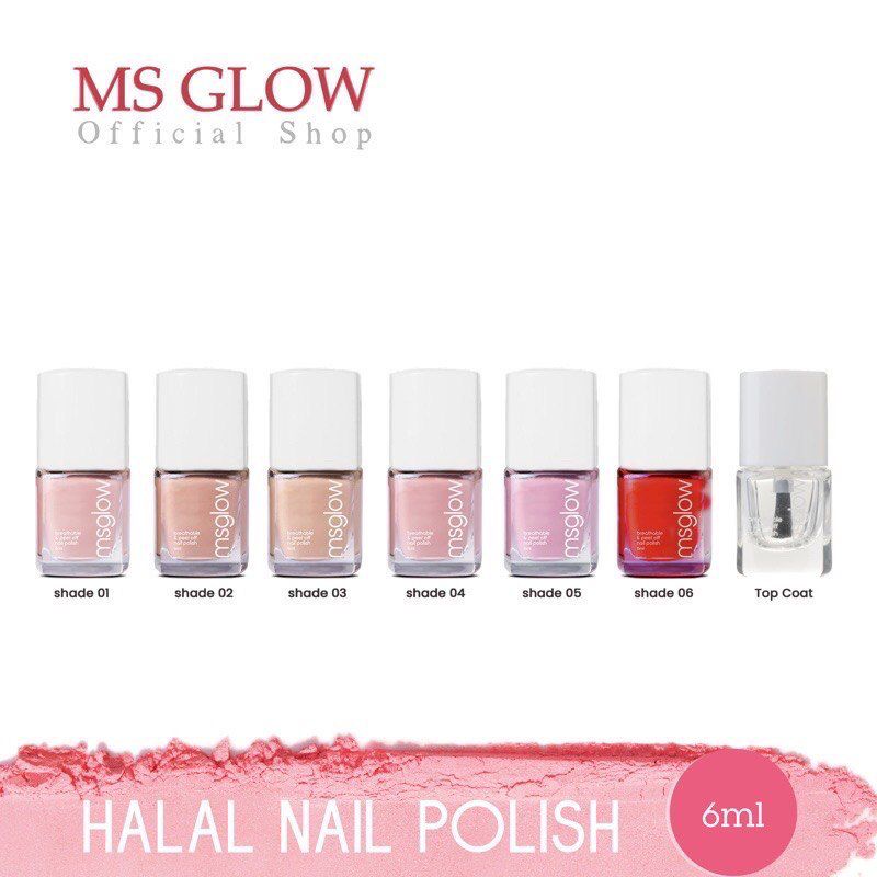MS GLOW NAIL POLISH HALAL/KUTEK HALAL