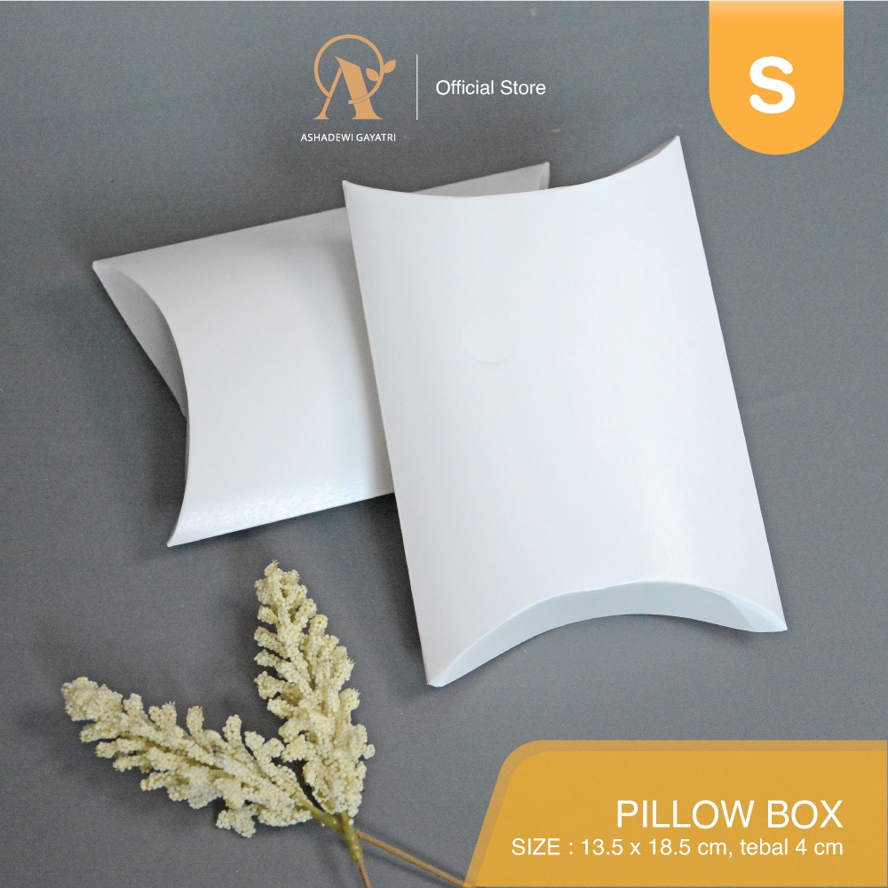 

Ashadewi Gayatri - Pillow Box S / Small Size (13.5x18.5 cm) : White Ivory 300gr/ Paper Box / Paper Packaging