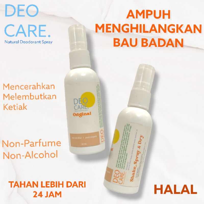 DEO CARE - DEODORANT SPRAY TAWAS ORIGINAL 60 ML | PENGHILANG BAU BADAN
