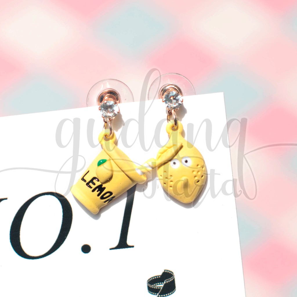 Anting Stud Lemonade Lucu Lemon Unik GH 203438