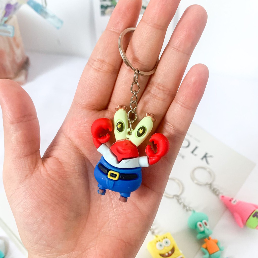 GANCI KARTUN SPONGEBOB SQUAREPANT GANTUNGAN TAS ANAK-ANAK AKSESORIS LUCU TAS | GANTUNGAN BONEKA KARTUN COWO CEWE | GANTUNGAN KUNCI RUMAH, MOTOR, MOBIL | KEYCHAIN KOREAN STYLE