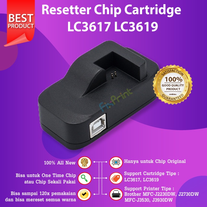 Resetter Chip Cartridge LC3617 Hanya Untuk Original Brother MFC-J2230DW J2730DW J3530DW J3930DW