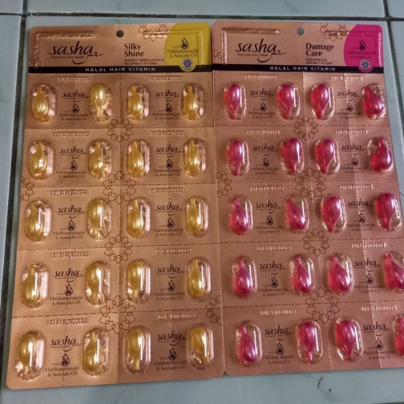 SASHA HAIR VITAMIN WITH HABBATUSSAUDA ( Isi 20 kapsul  )