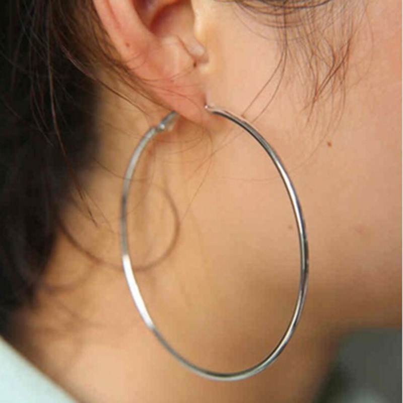 XiaoboACC Korea Fashion Simple Geometry Circle Earrings Hoop Earrings