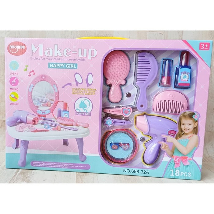 Mainan Cewek Salon Meja Rias Anak Make Up 688-32A / mainan anak perempuan meja rias kecantikan make up dandan anak aman