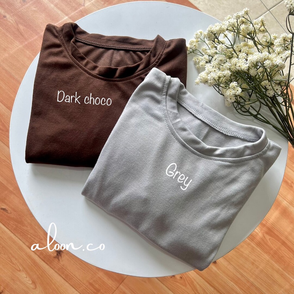 Midi Basic Oversize Tunik Polos Midi Dress Jumbo Bahan Katun - Midi Dress Korea Kaos Tunik