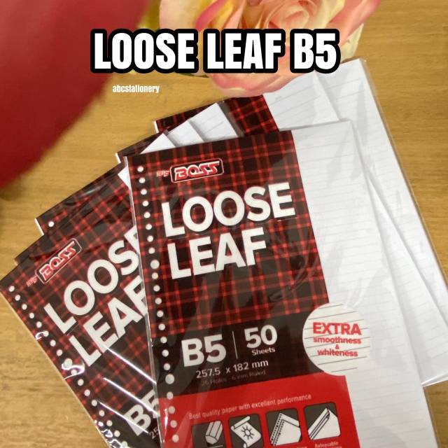 

LOOSE LEAF B5 BIG BOSS ISI 50 SHEETS