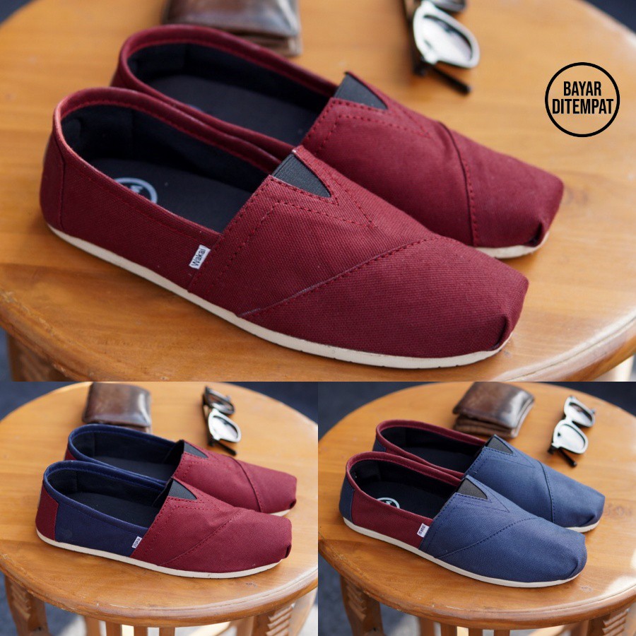 Sepatu wakai slip on label vietnam GRADE ORI Sepatu kasual Pria Wanita Murah bisa COD