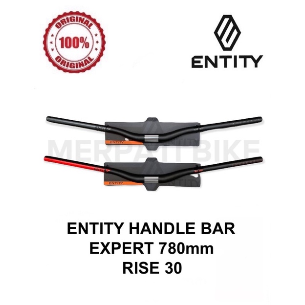 Handlebar Entity Expert Stang Sepeda MTB 31.8mm Alloy 780mm Rise 30