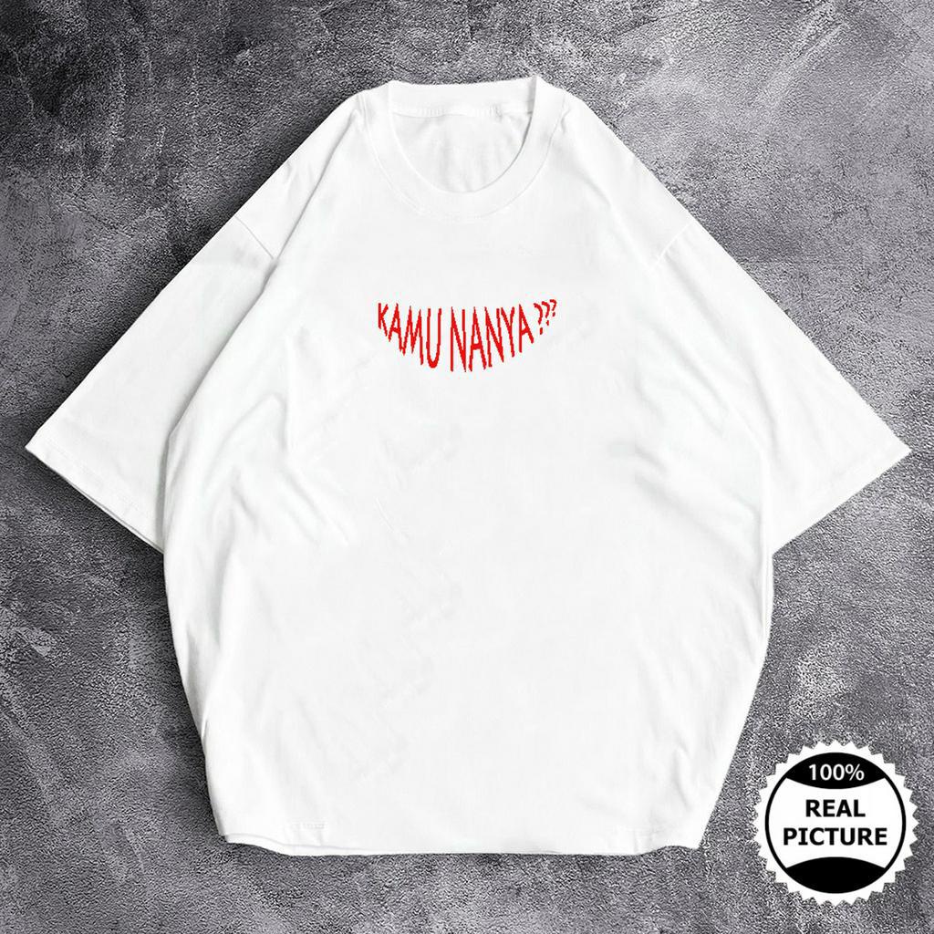 Kaos wanita oversize kamu nanya