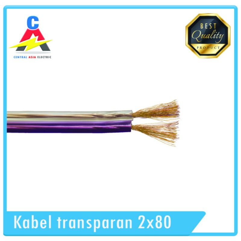 Kabel Listrik Transparan 2 x 80 serabut (Per Meter) Bahan Super