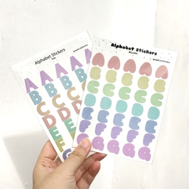 

[SET isi 4lbr] Sticker alphabet series by washi washi stationery