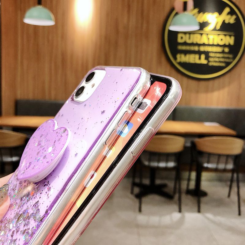 Love Popsocket Case VIVO Y11 Y12 Y12i Y15 Y17 Y91C Y93 Y91 Y95 S1 Pro Y50 Y30 Y30i V5 V5S Z1 Pro Y71 Y83 No Fingerprint Ready Casing