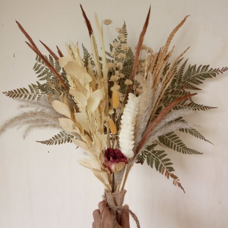 Dried flower hand bouquet - Bunga kering untuk prewedding, photoshoot murah