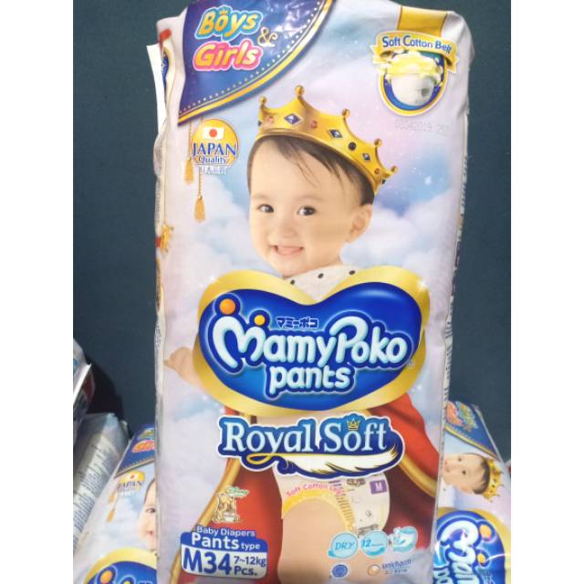 Mamypoko Pants Extra Soft Royal Soft S38 / M34 / L28