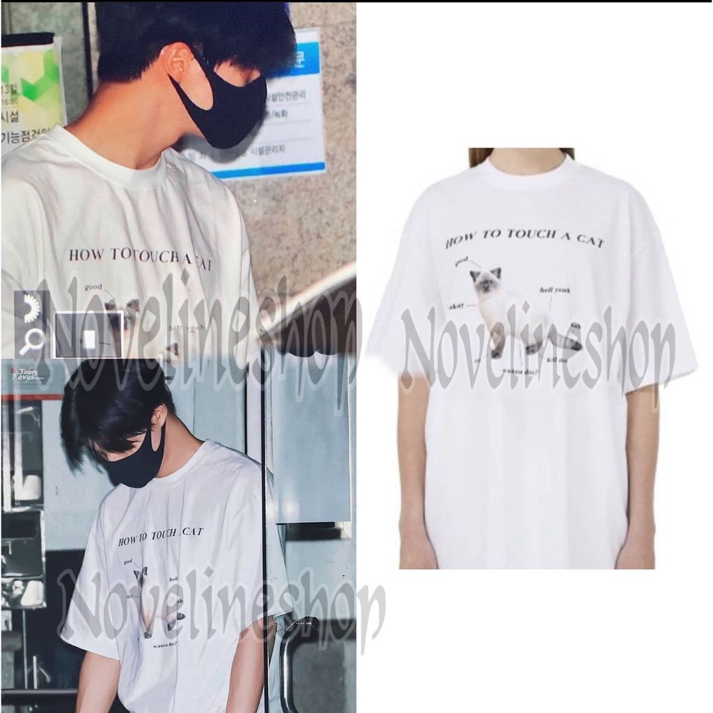 TSHIRT KPOP KAOS NCT JENO OUTFIT HOW TO TOUCH A CAT PREMIUM COTTON COMBED 30S